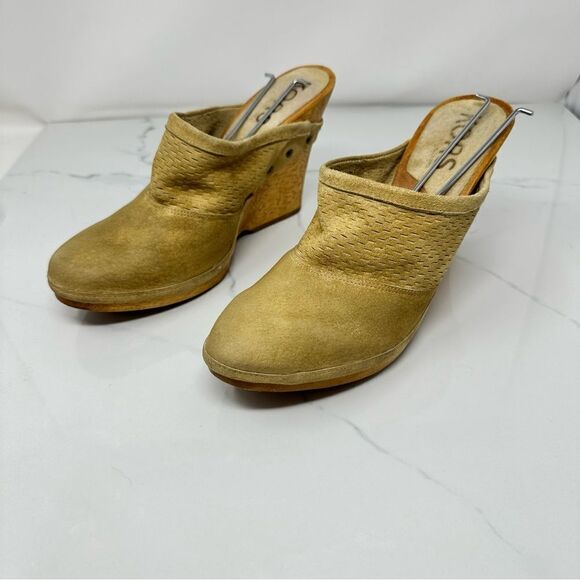 Michael Kors Nubuck Wedge Mules- Size 8 - Picture 11 of 14
